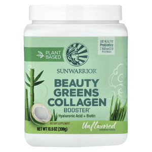 Sunwarrior, Beauty Greens Collagen Booster, без добавок, 300 г (10,6 унции)