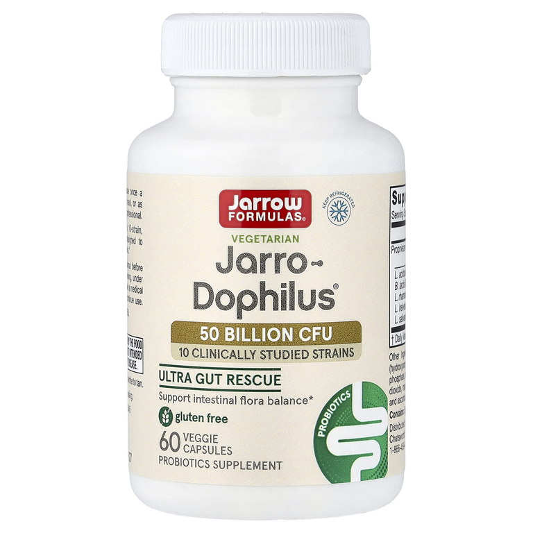Jarrow Formulas, смесь пробиотиков, 50 млрд КОЕ, 60 растительных капсул