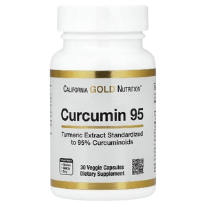 California Gold Nutrition, куркумин 95, 30 растительных капсул (500 мг в 1 капсуле)