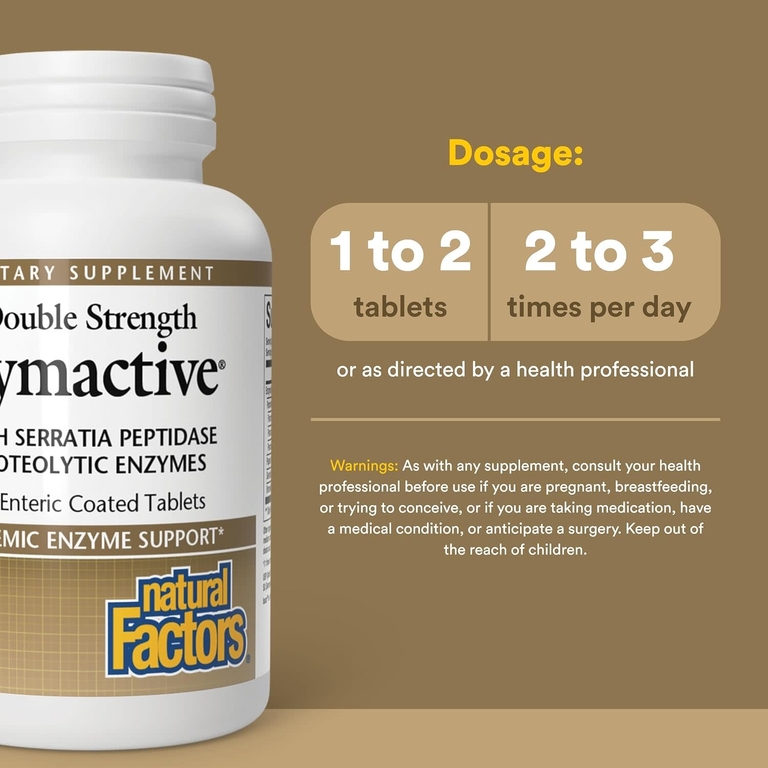 Natural Factors, Zymactive, 30 таблеток, покрытых кишечнорастворимой оболочкой (Товар снят с продажи) 