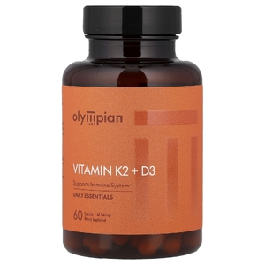 Olympian Labs, витамин K2 и D3, 60 капсул