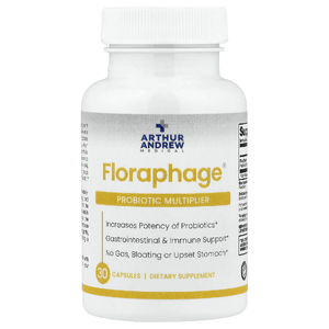 Arthur Andrew Medical, Floraphage®, добавка для повышения эффективности пробиотиков, 30 капсул (1 000 000 БОЕ в капсуле)