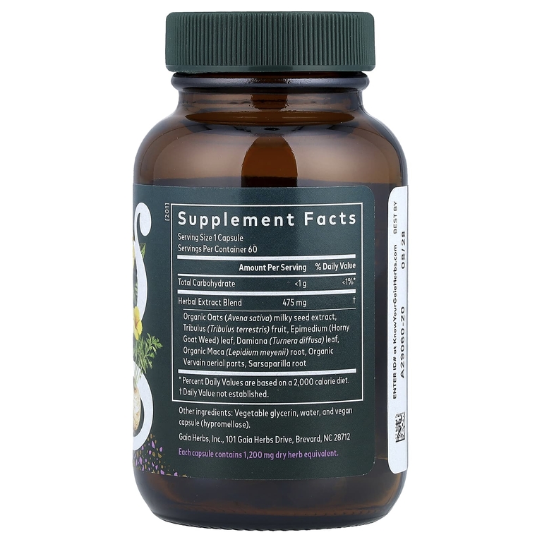 Gaia Herbs, женское либидо, 60 капсул