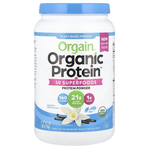 Orgain, Organic Protein™ + 50 суперфудов в порошке, со вкусом бобов ванили, 918 г (2,02 фунта)