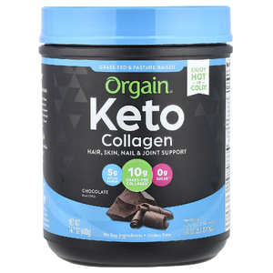 Orgain, Keto, Кетогенный протеиновый порошок коллагена с маслом MCT, шоколад, 0,88 фунта (400 г)