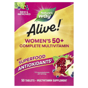 Nature's Way, Alive!®, комплекс мультивитаминов для женщин старше 50 лет, 50 таблеток