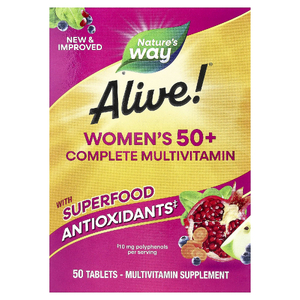 Nature's Way, Alive!®, комплекс мультивитаминов для женщин старше 50 лет, 50 таблеток