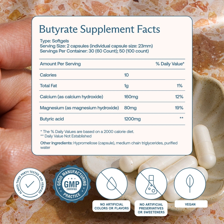 BodyBio, бутират кальция и магния, 100 капсул