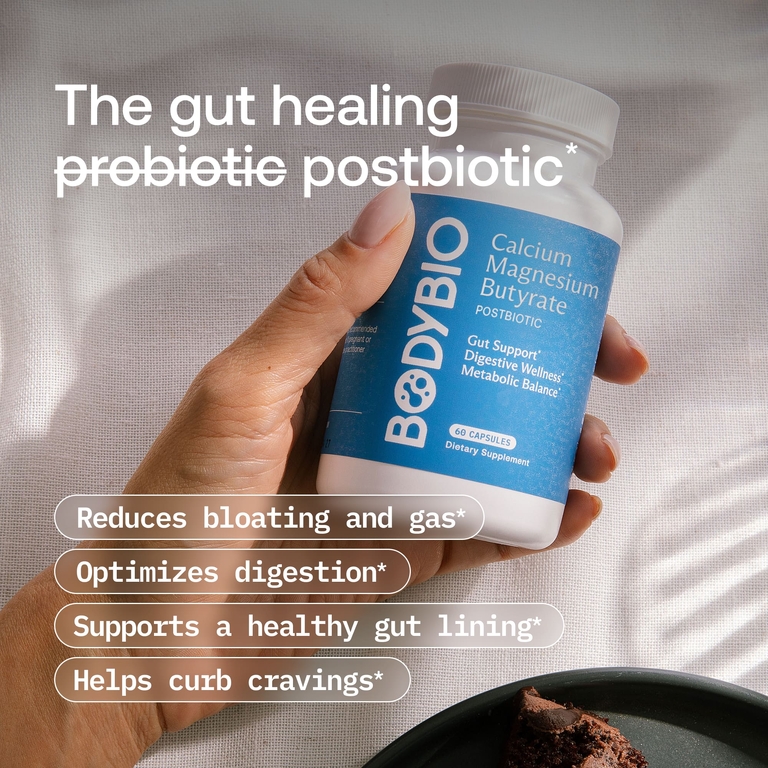 BodyBio, бутират кальция и магния, 100 капсул