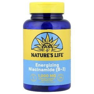 Nature's Life, никотинамид для заряда энергии (витамин B3), 1000 мг, 100 таблеток