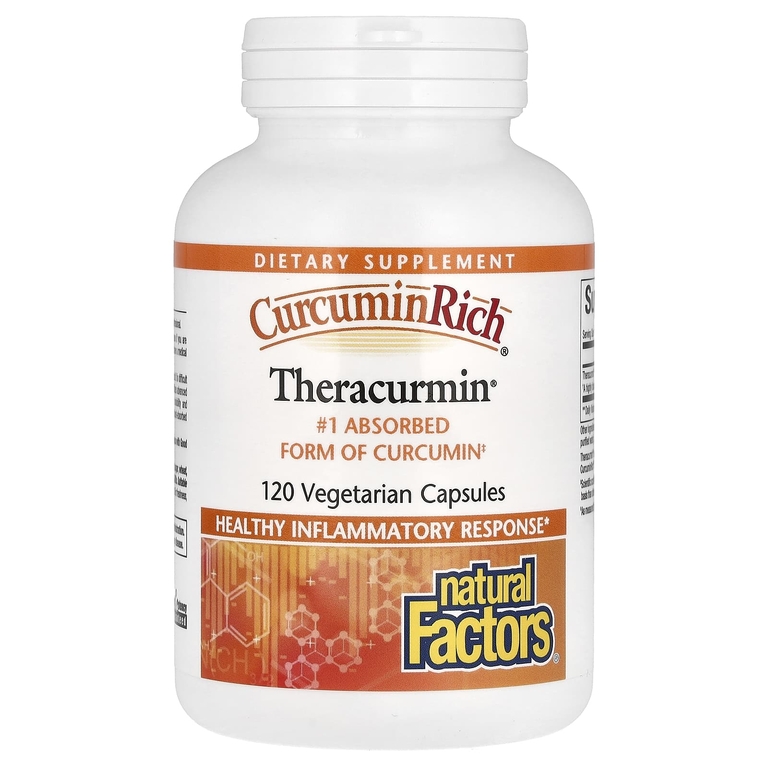 Natural Factors, CurcuminRich, Theracurmin, куркумин, 30 мг, 120 вегетарианских капсул