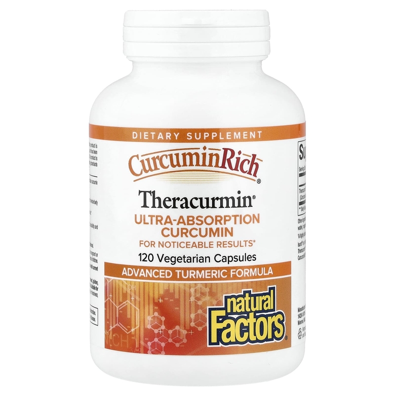 Natural Factors, CurcuminRich, Theracurmin, куркумин, 30 мг, 120 вегетарианских капсул