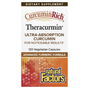 Natural Factors, CurcuminRich, Theracurmin, куркумин, 30 мг, 120 вегетарианских капсул