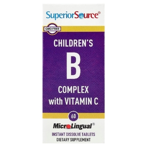 Superior Source, комплекс витаминов группы B с витамином C для детей, 60 быстрорастворимых таблеток MicroLingual®