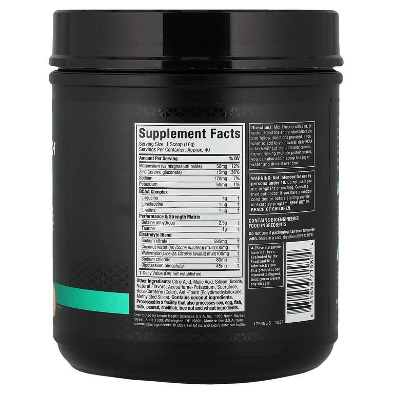 MuscleTech, Amino Build, амино-добавка, тропическая форма твист, 614 г (21,64 унции)