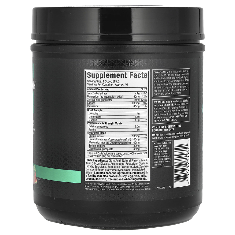 MuscleTech, Amino Build, аминокислоты, со вкусом клубники и арбуза, 593 г (20,92 унции)
