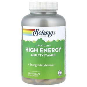 Solaray, Once Daily, Мультивитамины с высокой энергией, 120 вегетарианских капсул