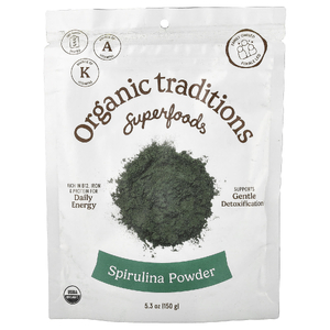 Organic Traditions, Superfoods, спирулина в порошке, 150 г (5,3 унции)