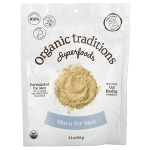 Organic Traditions, мака для мужчин с пробиотиками, 150 г (5,3 унции)