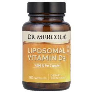 Dr. Mercola, липосомальный витамин D3, 125 мкг (5000 МЕ), 90 капсул