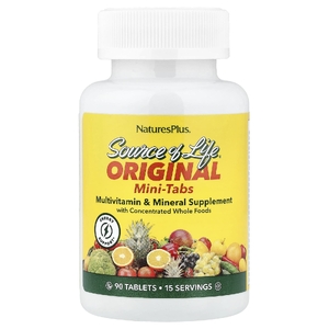 NaturesPlus, Source of Life®, оригинальные мини-таблетки, мультивитаминная и минеральная добавка, 90 таблеток