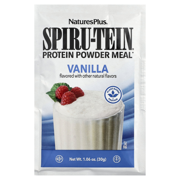 NaturesPlus, Spiru-Tein®, протеиновый порошок, со вкусом ванили, 8 пакетиков по 30 г (1,06 унции) (Товар снят с продажи) 