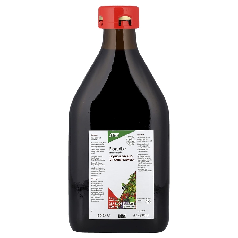 Floradix, Floradix®, железо и травы, 700 мл (23,7 жидк. унции)