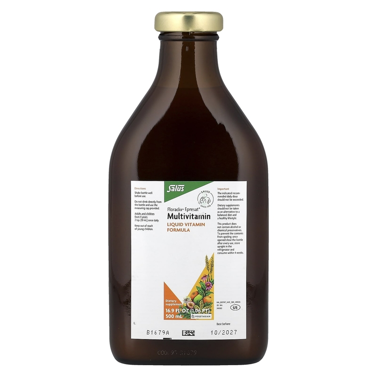 Floradix, Epresat®, жидкая мультивитаминная добавка, 500 мл (16,9 жидк. унции)