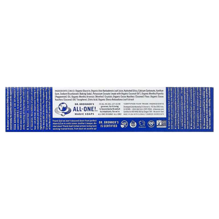 Dr. Bronner's, All-One Toothpaste, перечная мята, 140 г (5 унций)
