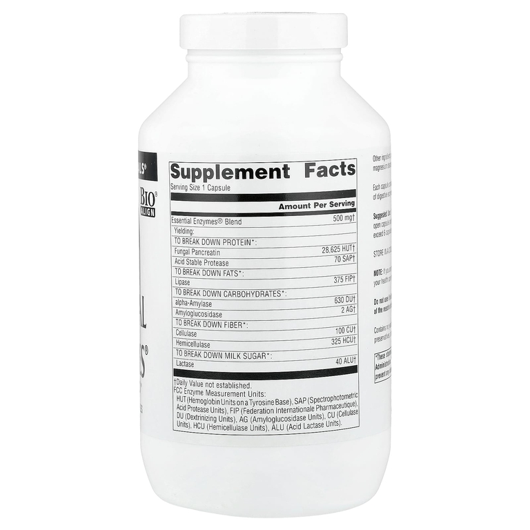 Source Naturals, Daily Essential Enzymes®, 500 мг, 360 капсул