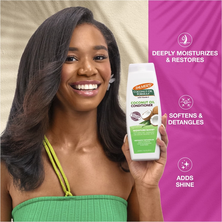 Palmer's, Coconut Oil Formula® с витамином E, кондиционер для увлажнения, 400 мл (13,5 жидк. унц.)