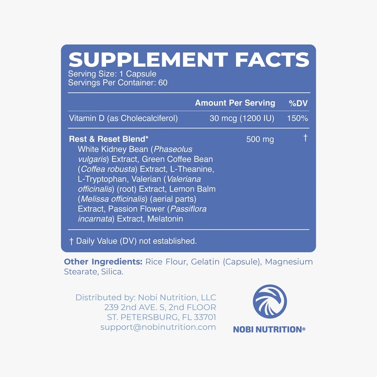 Nobi Nutrition, Премиум средство для сжигания жира в ночное время, 60 капсул