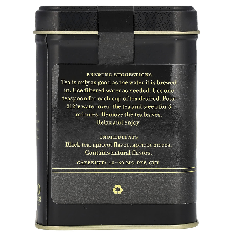 Harney & Sons, черный чай, абрикос, 112 г (4 унции)