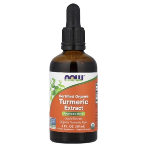 NOW Foods, Сертифицированный органический экстракт куркумы, 2 жидких унции (59 мл)
