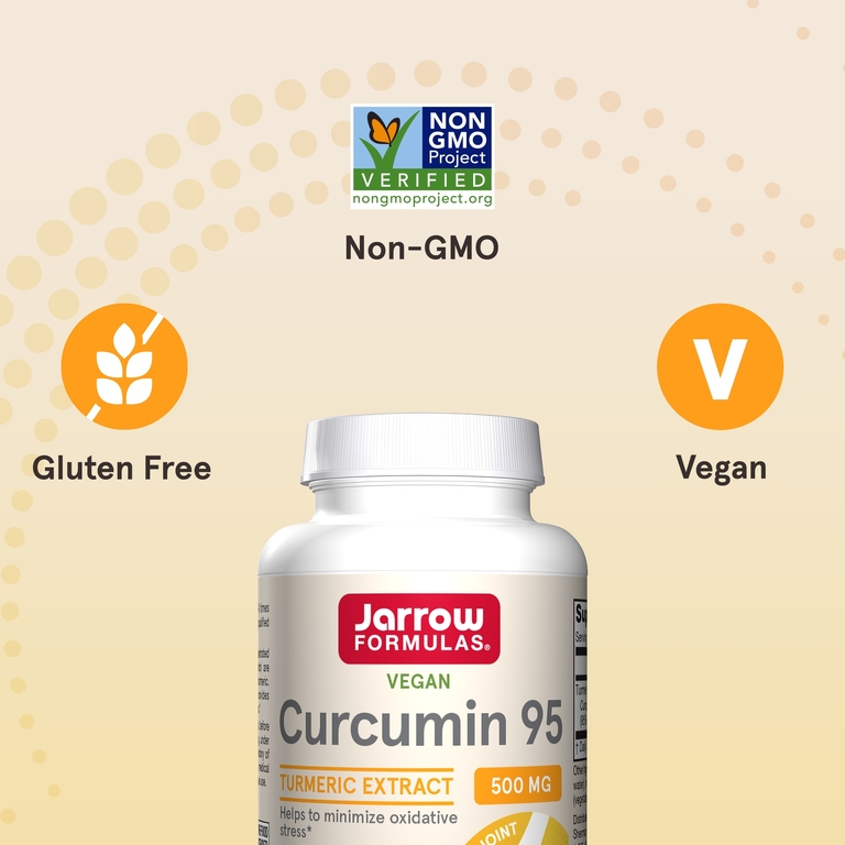 Jarrow Formulas, экстракт куркумы, 500 мг, 60 растительных капсул