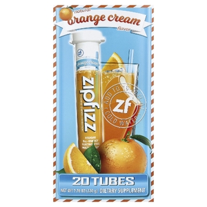 Zipfizz, Энергетическая смесь для здорового спорта с витамином B12, апельсиновый крем, 20 тюбиков по 11 г (0,39 унции)