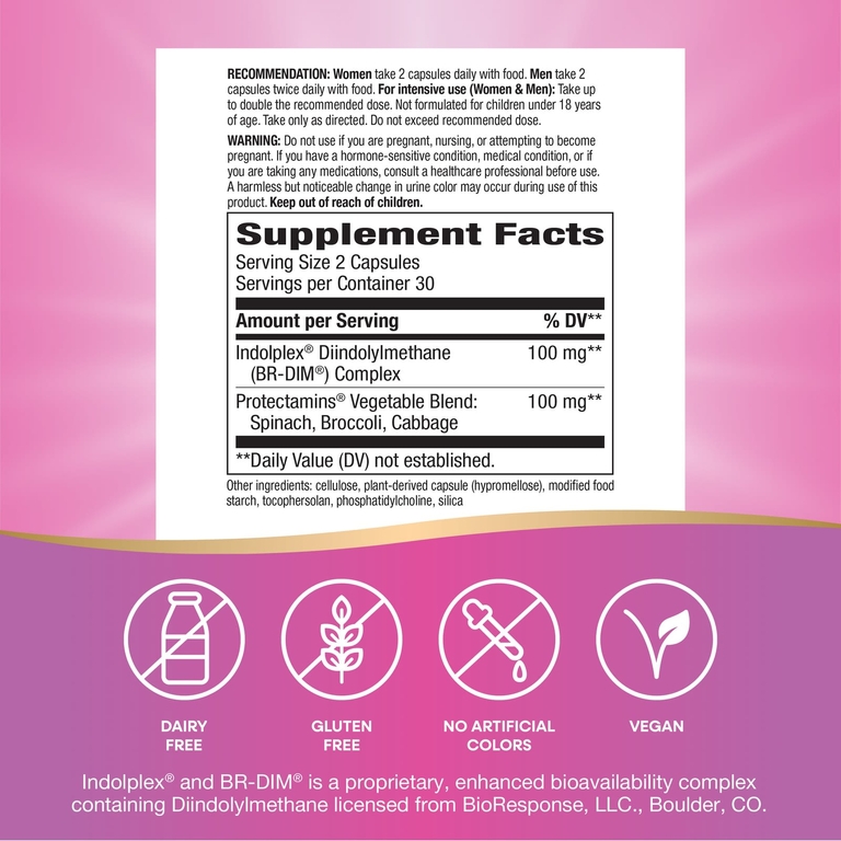 Nature's Way, DIM-Plus™, добавка с дииндолилметаном, 60 веганских капсул