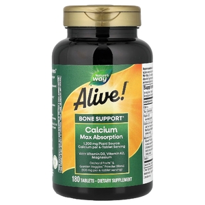Nature's Way, Alive!®  кальций, максимальное усвоение, 180 таблеток