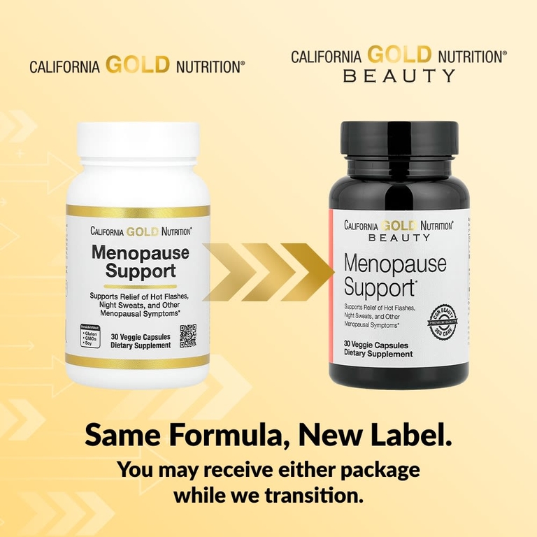 California Gold Nutrition, Beauty, добавка для поддержки во время менопаузы с дудником гигантским, цинанхумом, зопником и L-лейцином, 30 растительных капсул