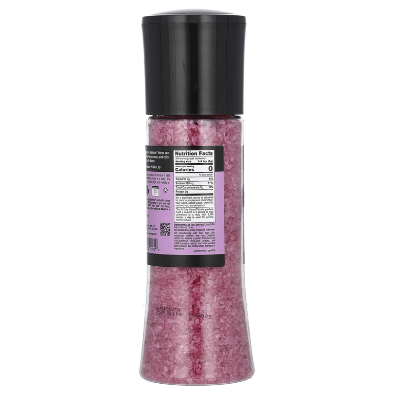 California Gold Nutrition, FOODS, фиолетовая морская соль в мельнице, 340 г (12 унций)