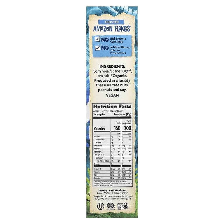 Nature's Path, EnviroKidz, органические глазированные хлопья Amazon Flakes®, 325 г (11,5 унции)