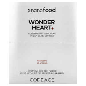 Codeage, Nanofood, Wonder Heart, малина, 30 паучей по 10 мл (0,3 жидк. унции)