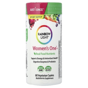 Rainbow Light, Women's One™, ежедневная мультивитаминная добавка для женщин, высокая эффективность, 60 вегетарианских таблеток