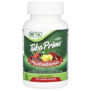 Deva, Vegan Tuba Prime®, мультивитамины, высокая эффективность, 90 таблеток, покрытых оболочкой