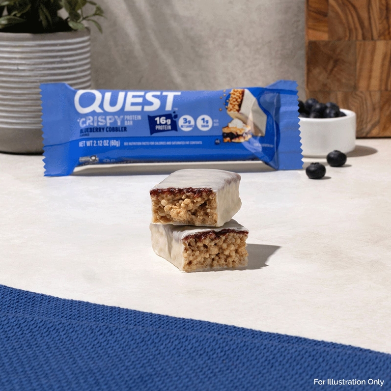 Quest Nutrition, протеиновый батончик, хрустящий пирог с голубикой, 12 батончиков по 60 г (2,12 унции)