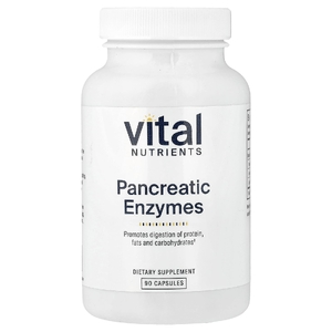Vital Nutrients, панкреатические ферменты, 90 капсул
