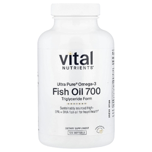 Vital Nutrients, ультрачистый рыбий жир 700, со вкусом лимона, 120 капсул