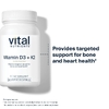 Vital Nutrients, K2-7 + D3, 60 вегетарианских капсул
