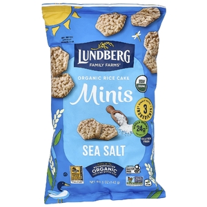Lundberg, Органический рисовый торт Minis, морская соль, 142 г (5 унций)