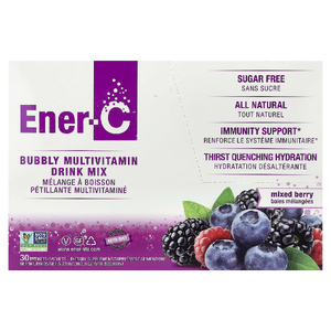 Ener-C, шипучая смесь для приготовления мультивитаминного напитка, ягодный вкус, 30 пакетиков по 5,46 г (0,2 унции)